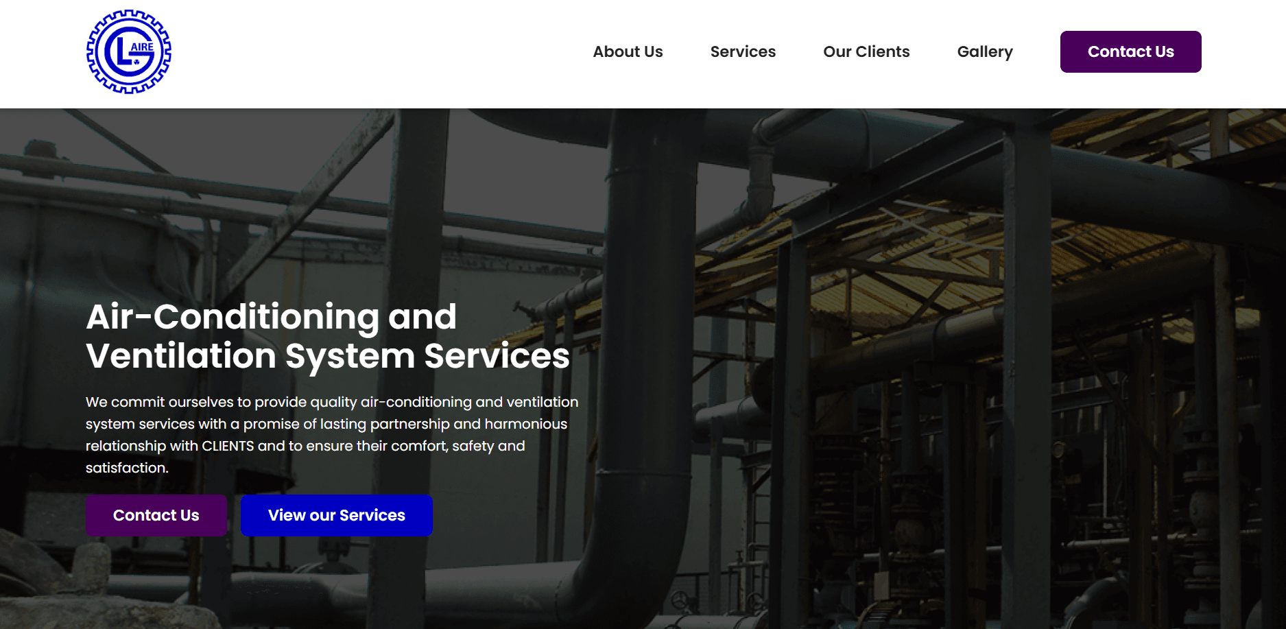 LG Aire Web Clone screenshot