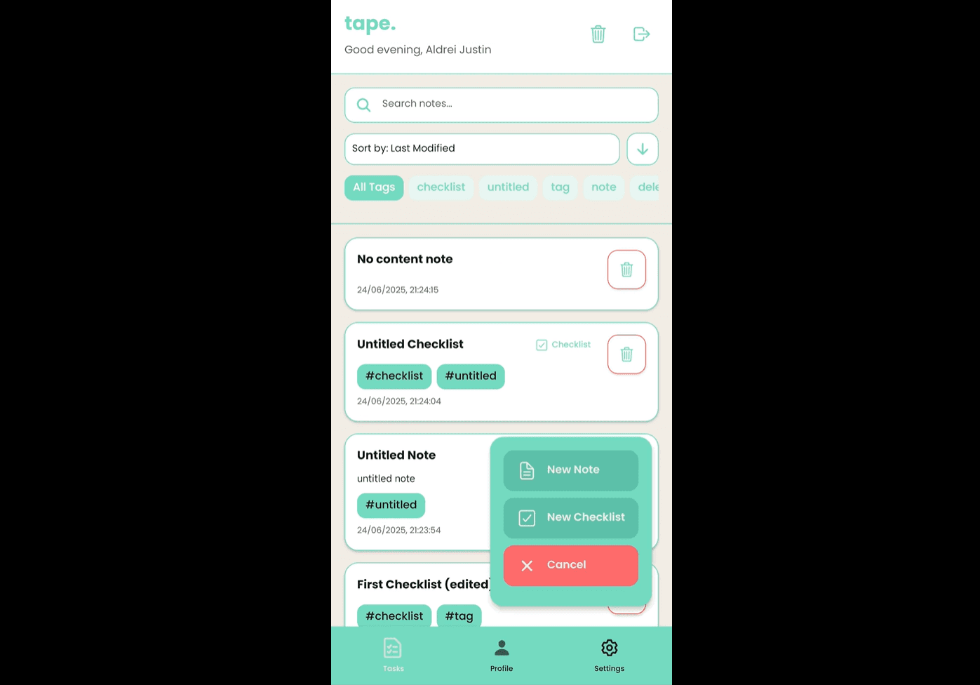 tape. screenshot